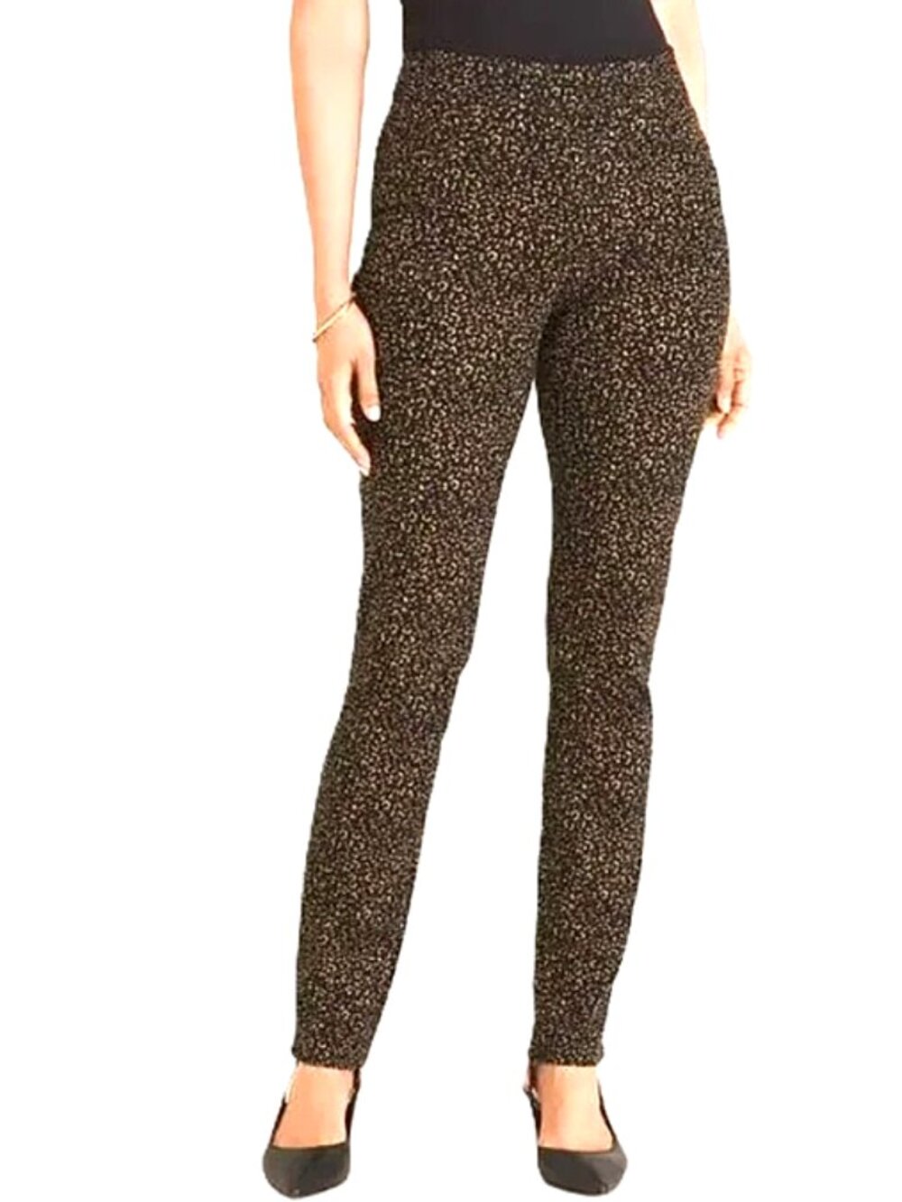 Chico's Etched Print On Animal Jeggings Pull On Jeans size 1.5